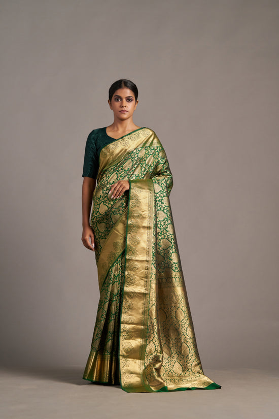 Moss Green Kanjivaram - Vinay Vastralay