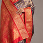 Ink Blue X Red Kanjivaram - Vinay Vastralay
