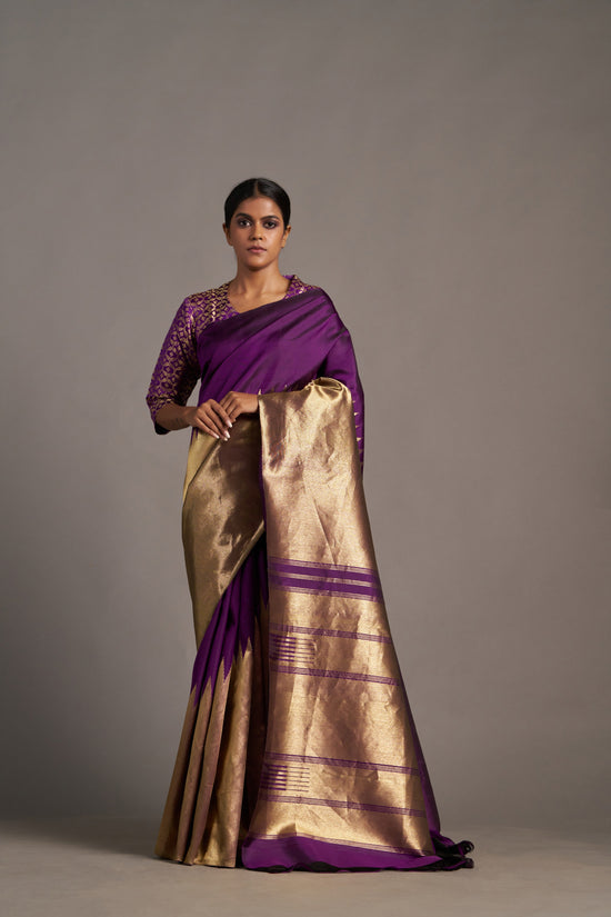 Turning Temple Tissue Kanjivaram - Vinay Vastralay