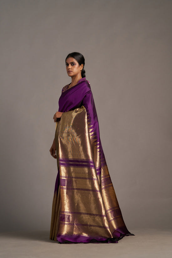 Turning Temple Tissue Kanjivaram - Vinay Vastralay