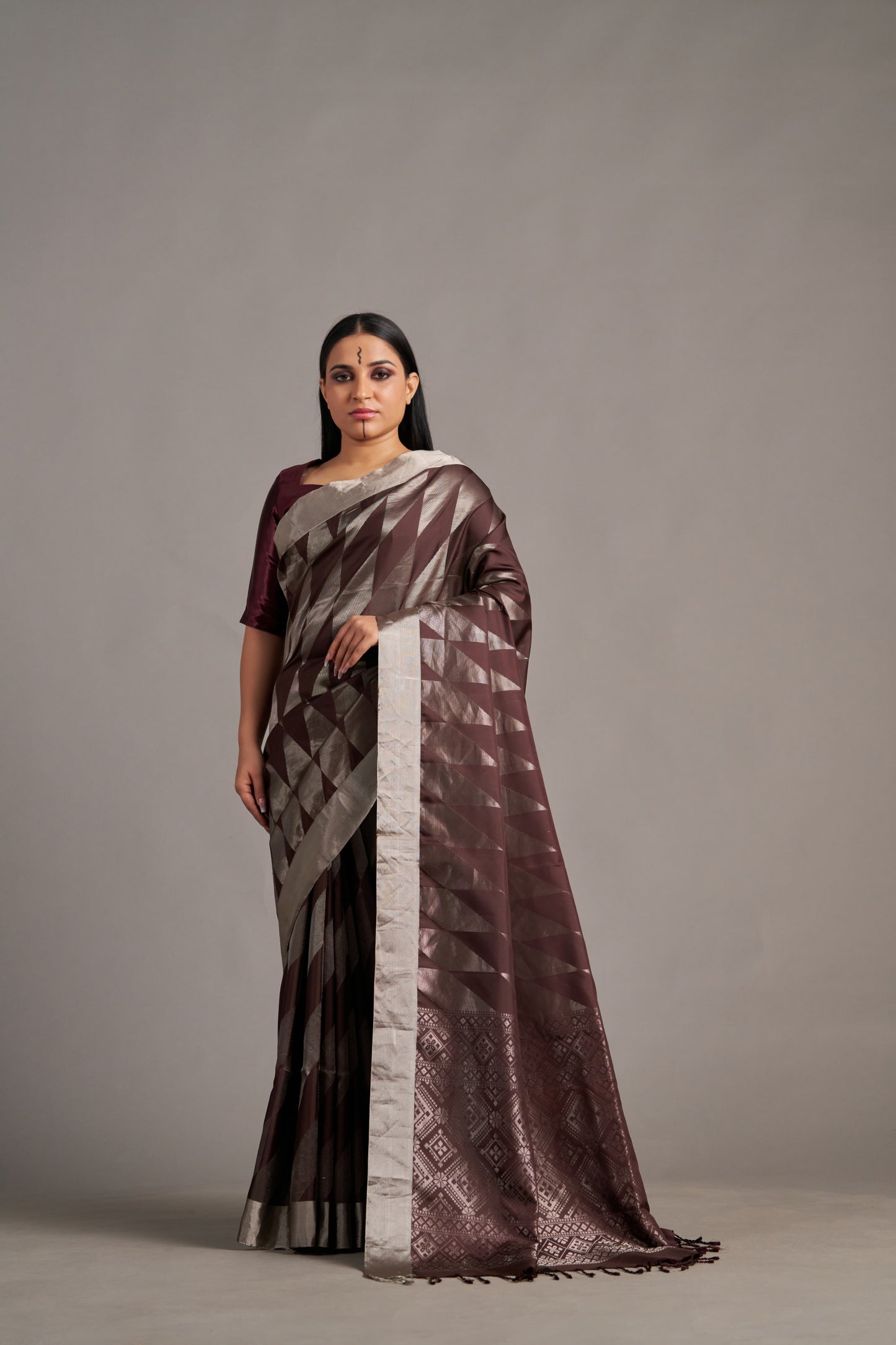 Brown Soft Silk – Vinay Vastralay