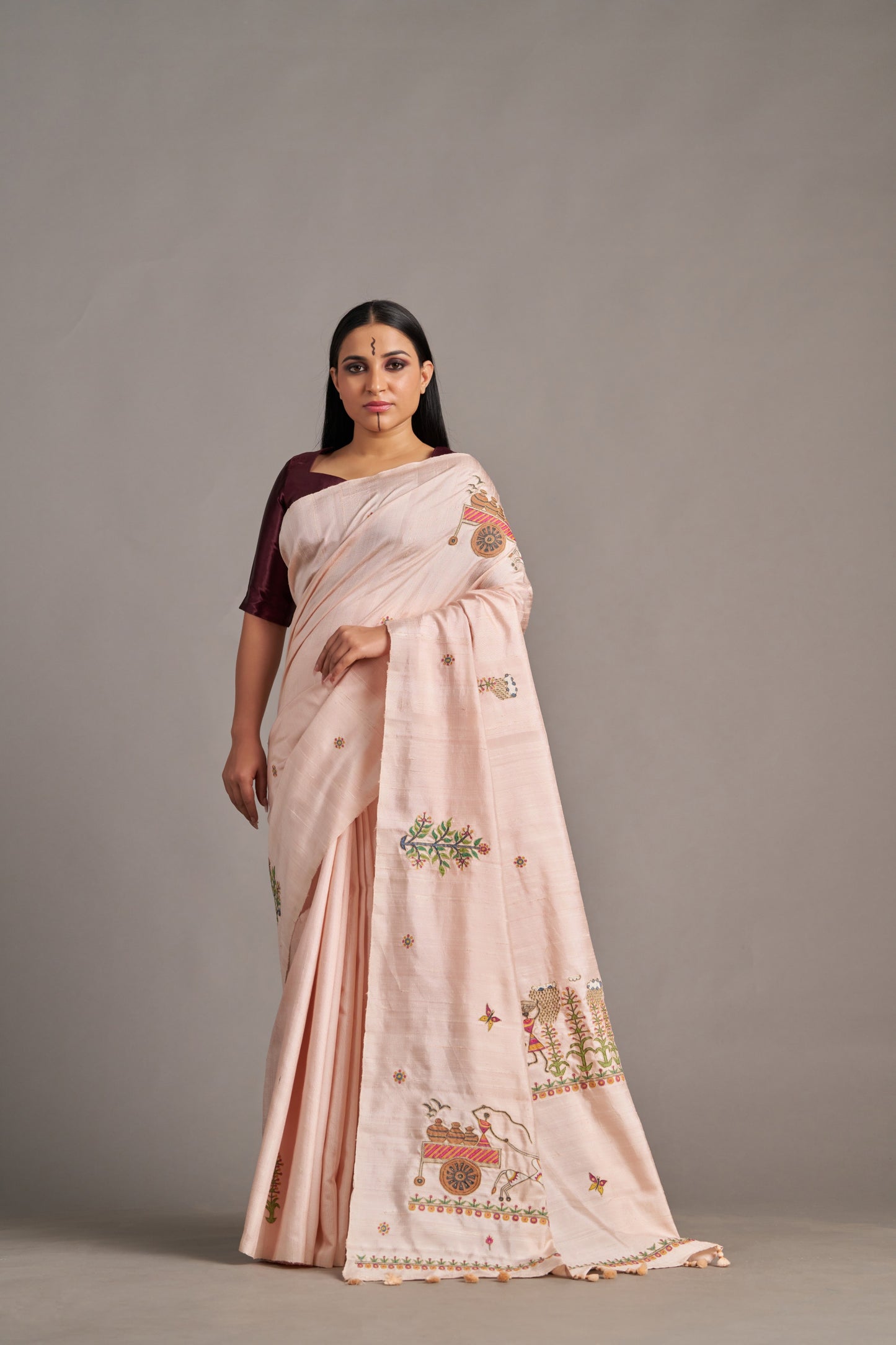 Blush Pink Jamdani – Vinay Vastralay