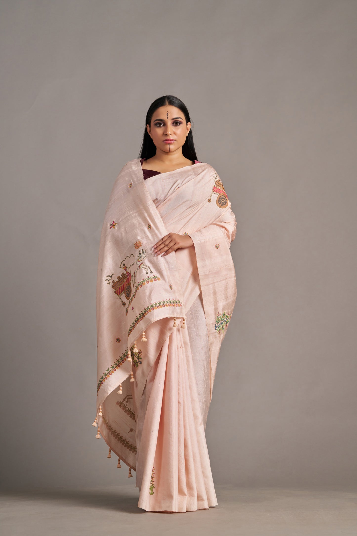 Blush Pink Jamdani – Vinay Vastralay