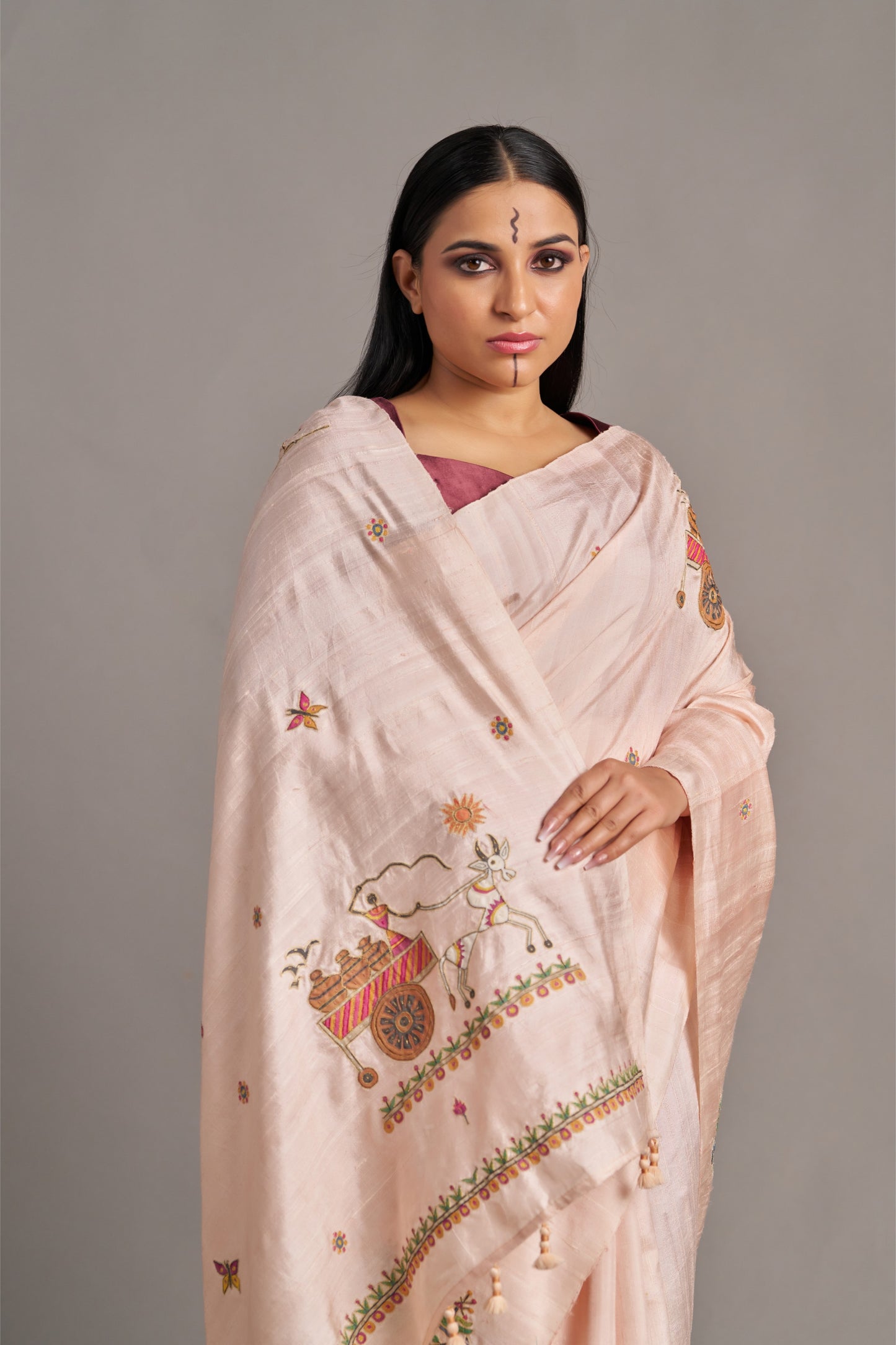 Blush Pink Jamdani – Vinay Vastralay