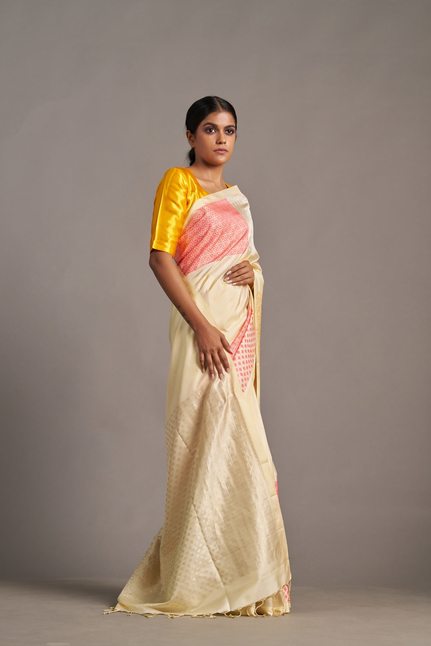 Beige Soft Silk – Vinay Vastralay