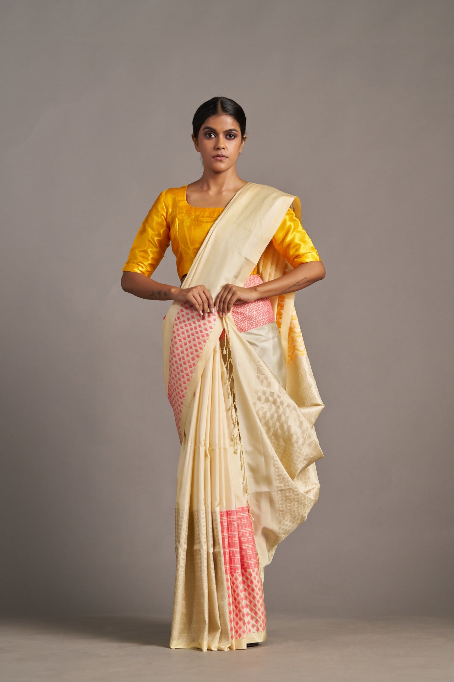 Beige Soft Silk – Vinay Vastralay