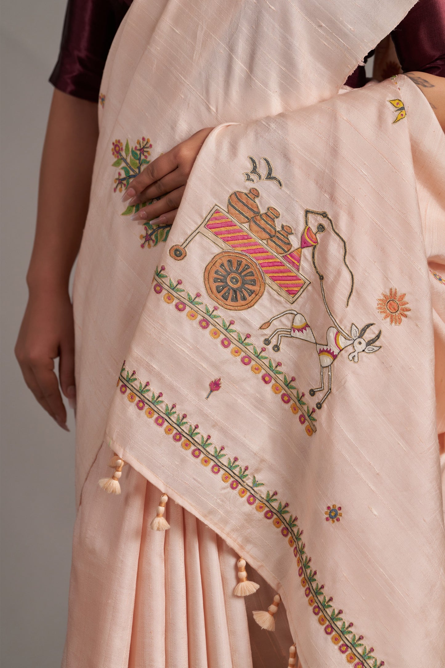 Blush Pink Jamdani – Vinay Vastralay