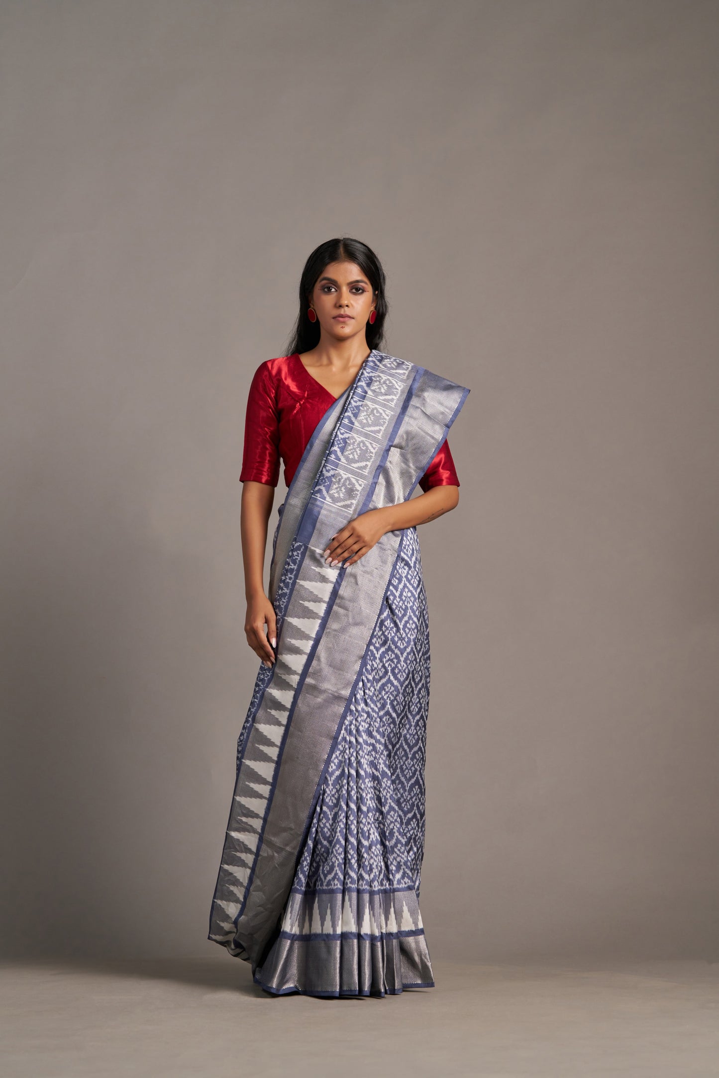 Blue Stone Grey Patola – Vinay Vastralay
