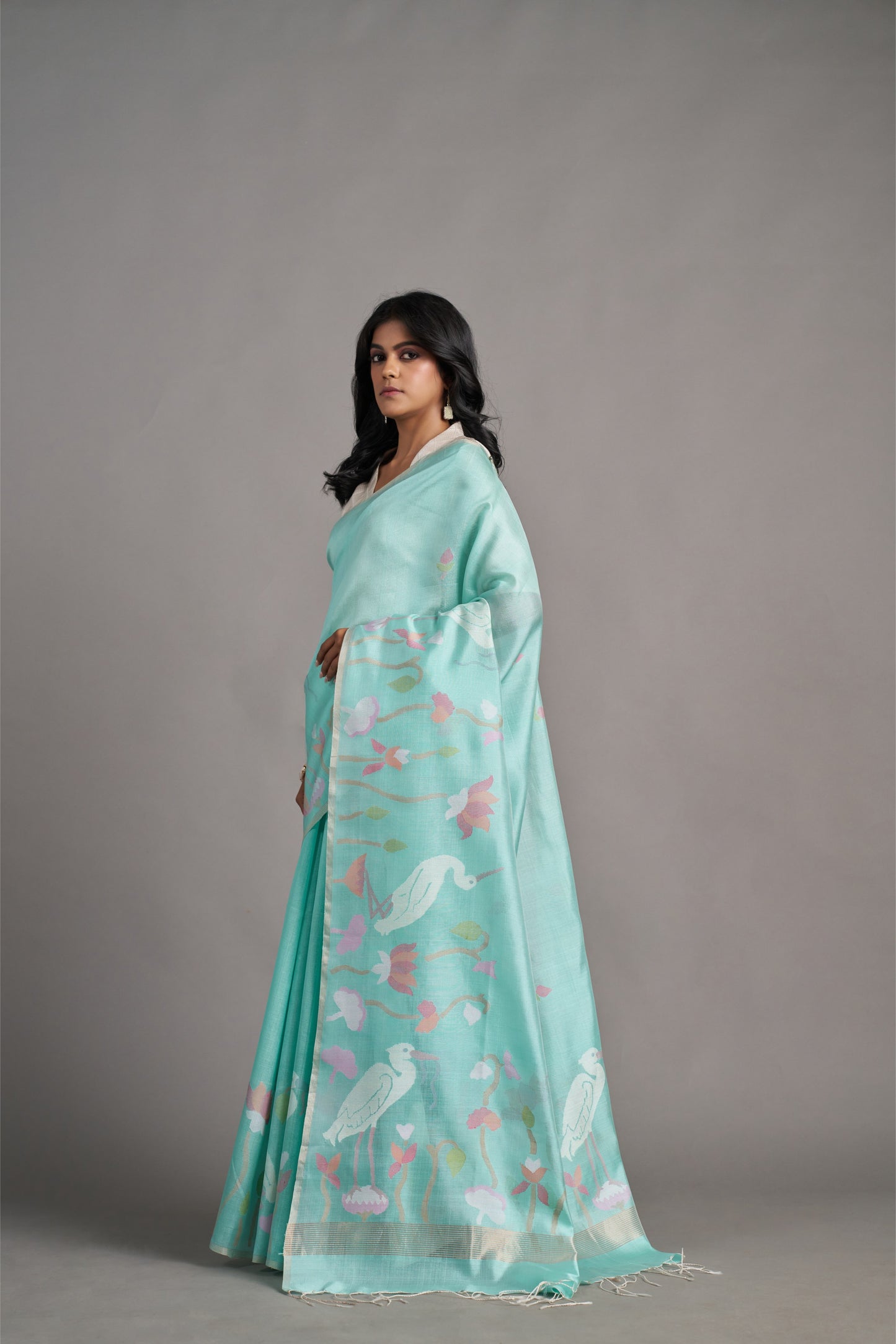 Jamdani Cool Blue – Vinay Vastralay