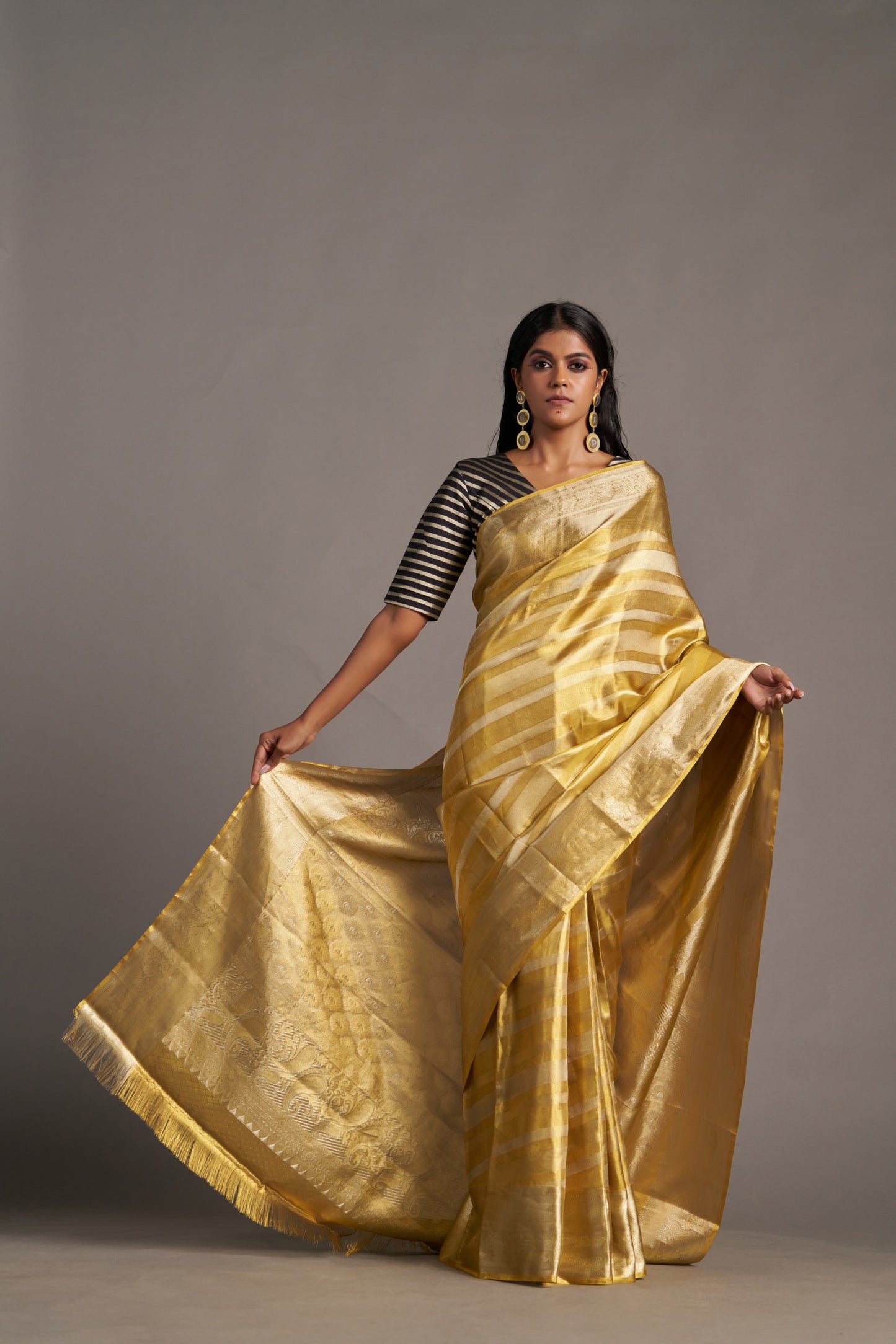 Gold Tissue Kanjivaram - Vinay Vastralay