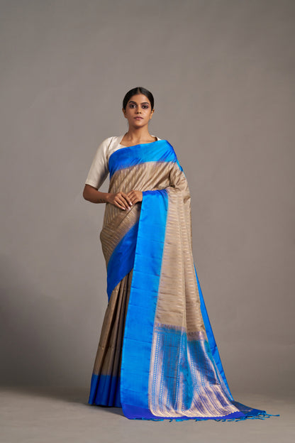 Electric Blue Soft Silk - Vinay Vastralay