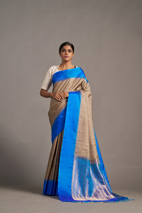 Electric Blue Soft Silk - Vinay Vastralay