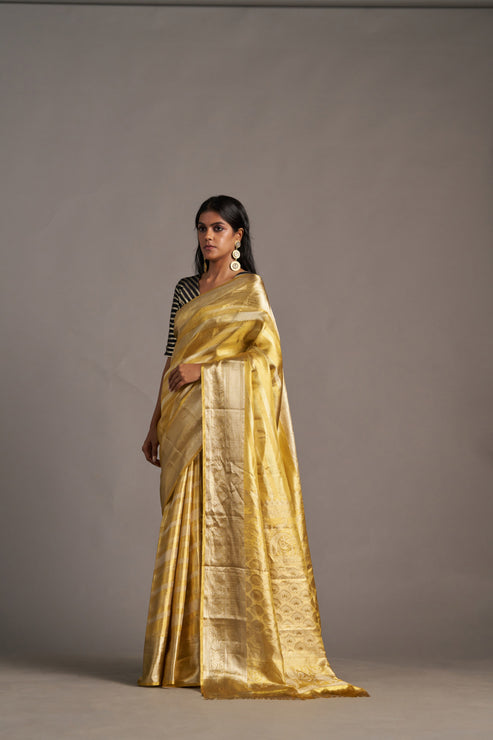 Gold Tissue Kanjivaram - Vinay Vastralay