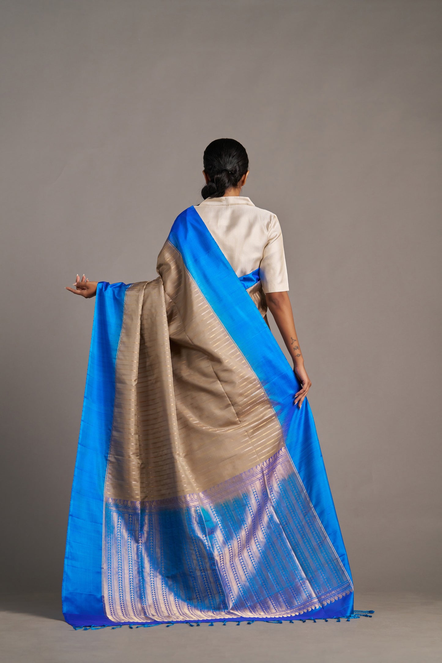 Electric Blue Soft Silk - Vinay Vastralay
