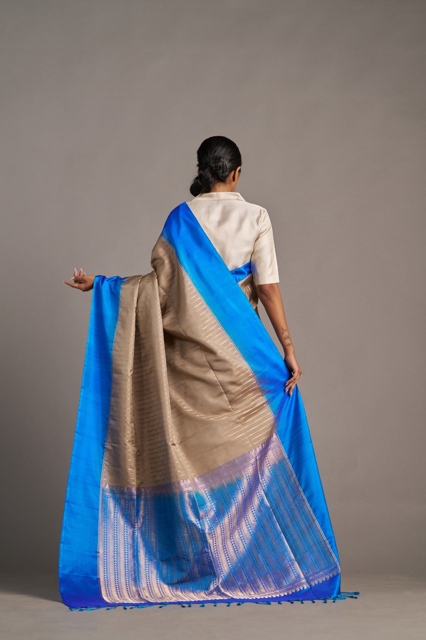 Electric Blue Soft Silk - Vinay Vastralay