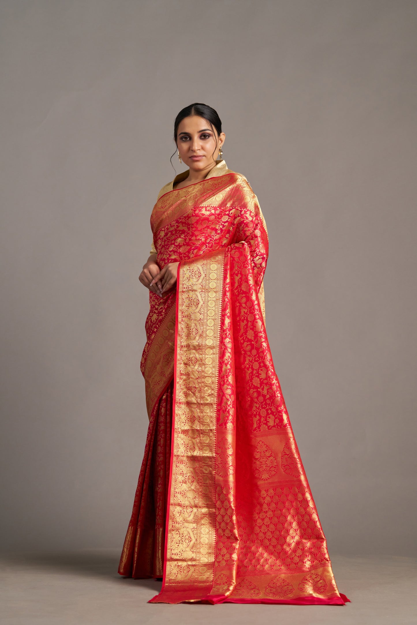 Red Kanjivaram - Vinay Vastralay