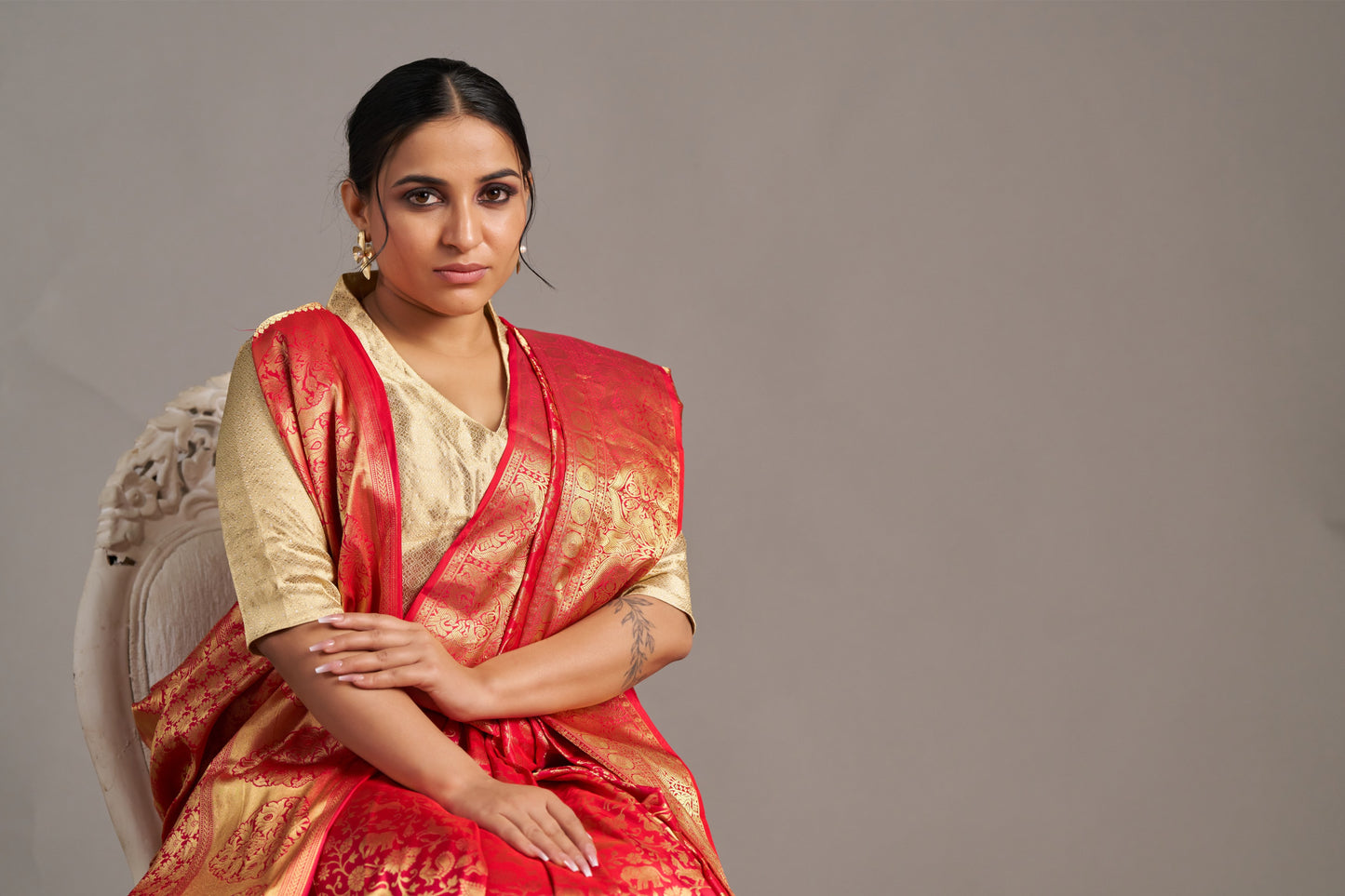 Red Kanjivaram - Vinay Vastralay
