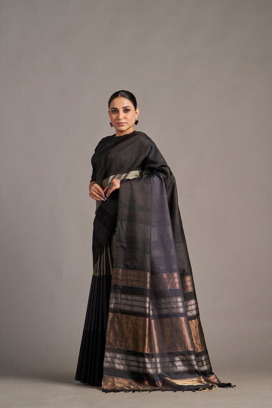Black Soft Silk – Vinay Vastralay