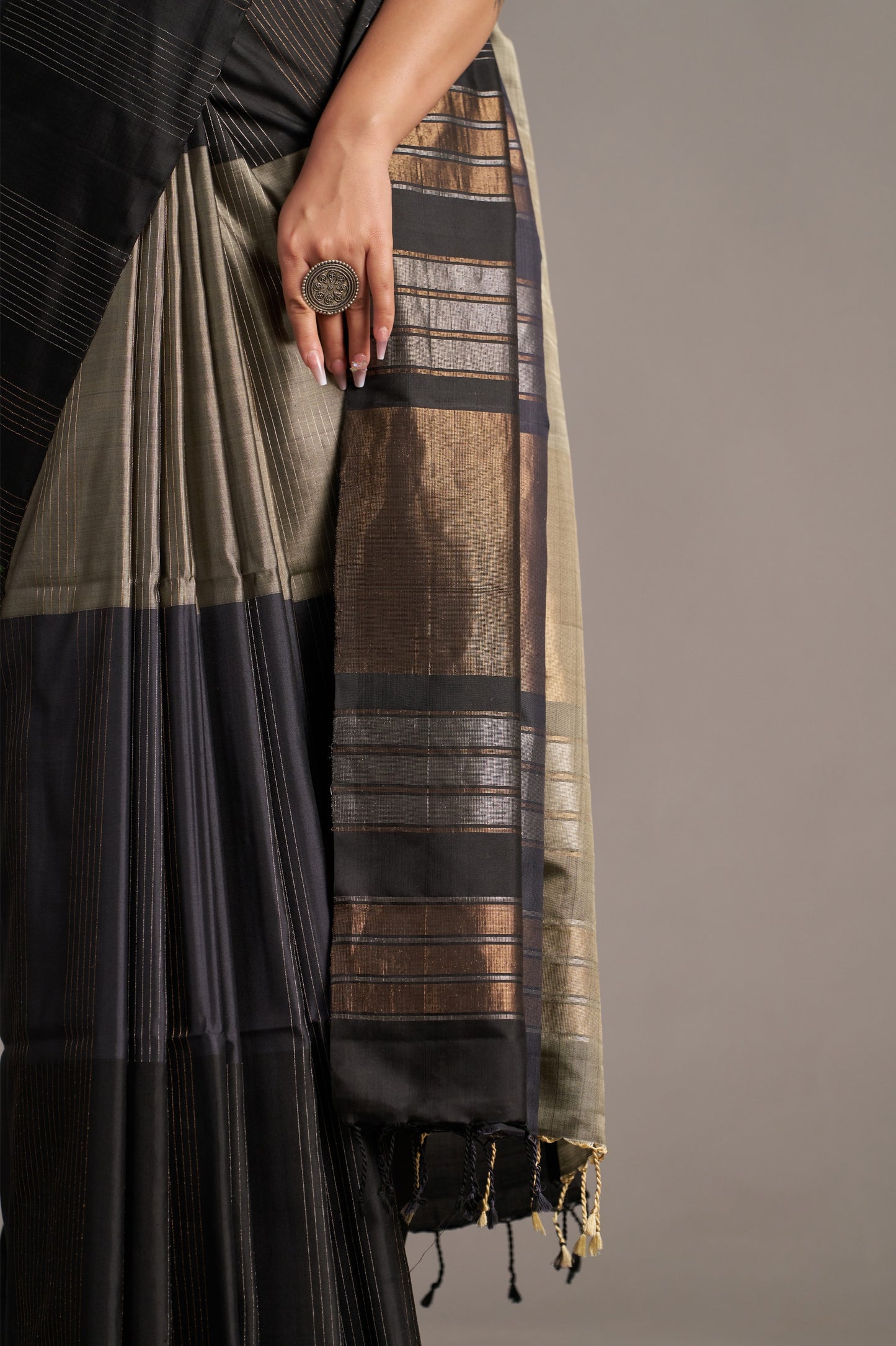 Black Soft Silk – Vinay Vastralay