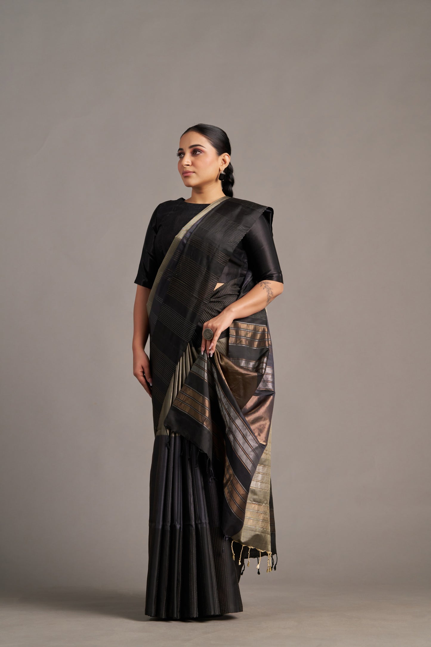 Black Soft Silk – Vinay Vastralay