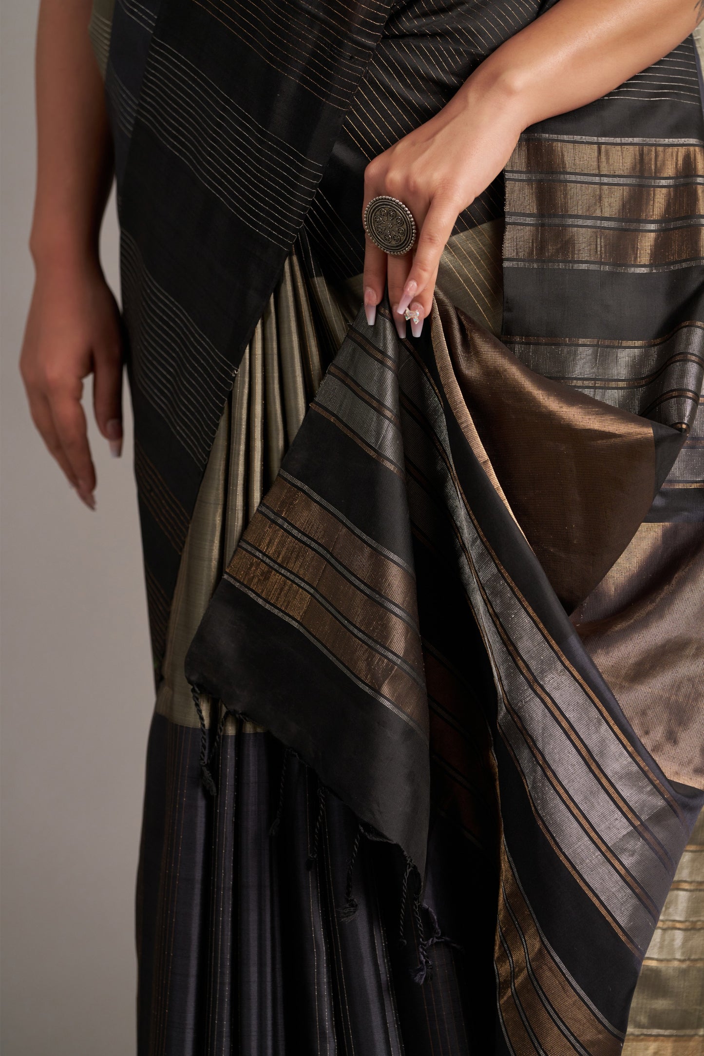 Black Soft Silk – Vinay Vastralay