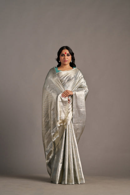 Silver TIssue Kanjivaram - Vinay Vastralay