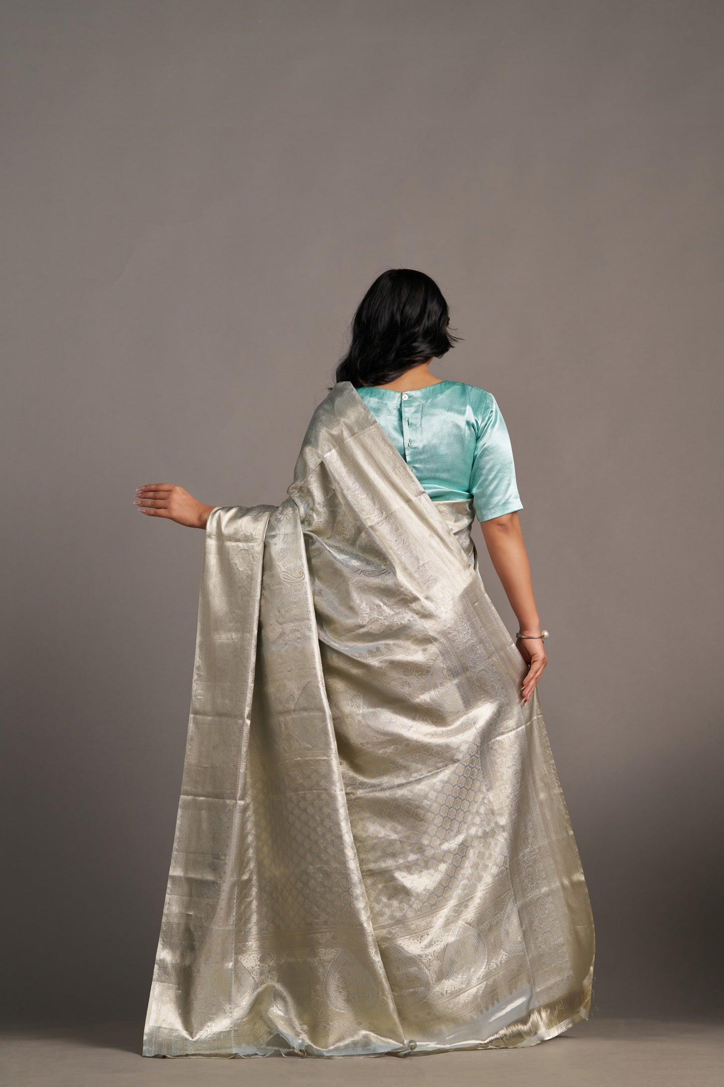 Silver TIssue Kanjivaram - Vinay Vastralay