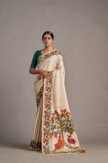 Floral X Figure Tussar – Vinay Vastralay