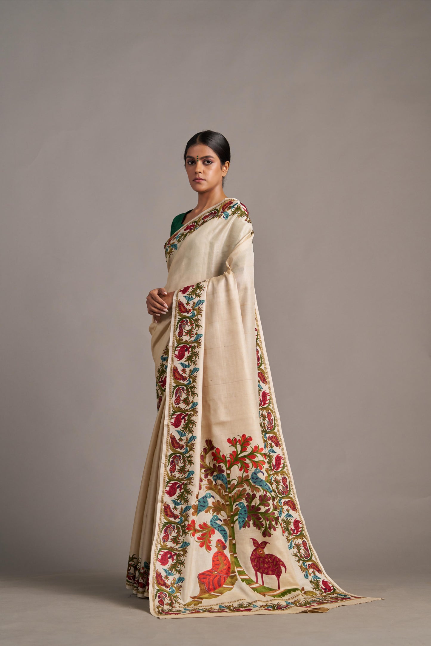 Floral X Figure Tussar – Vinay Vastralay