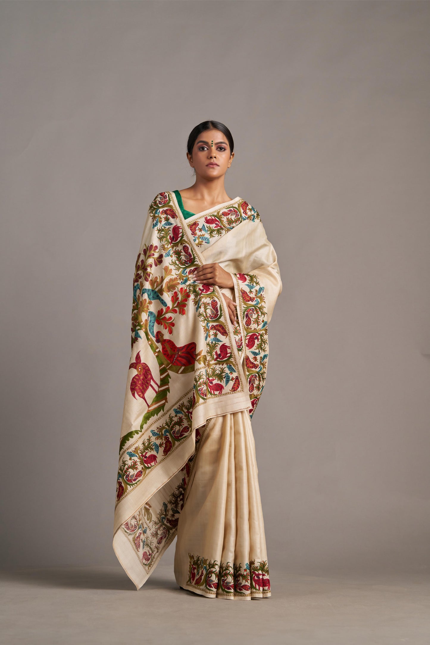 Floral X Figure Tussar – Vinay Vastralay