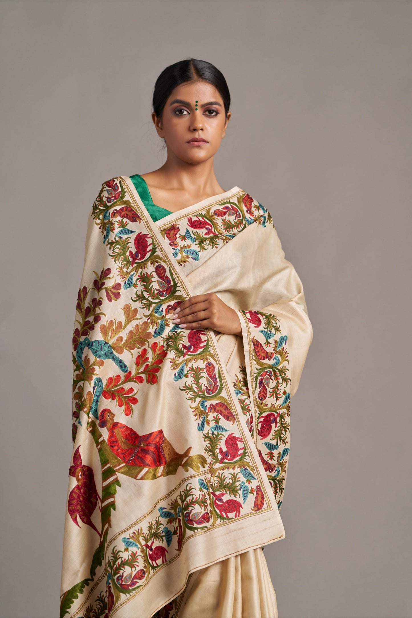 Floral X Figure Tussar – Vinay Vastralay
