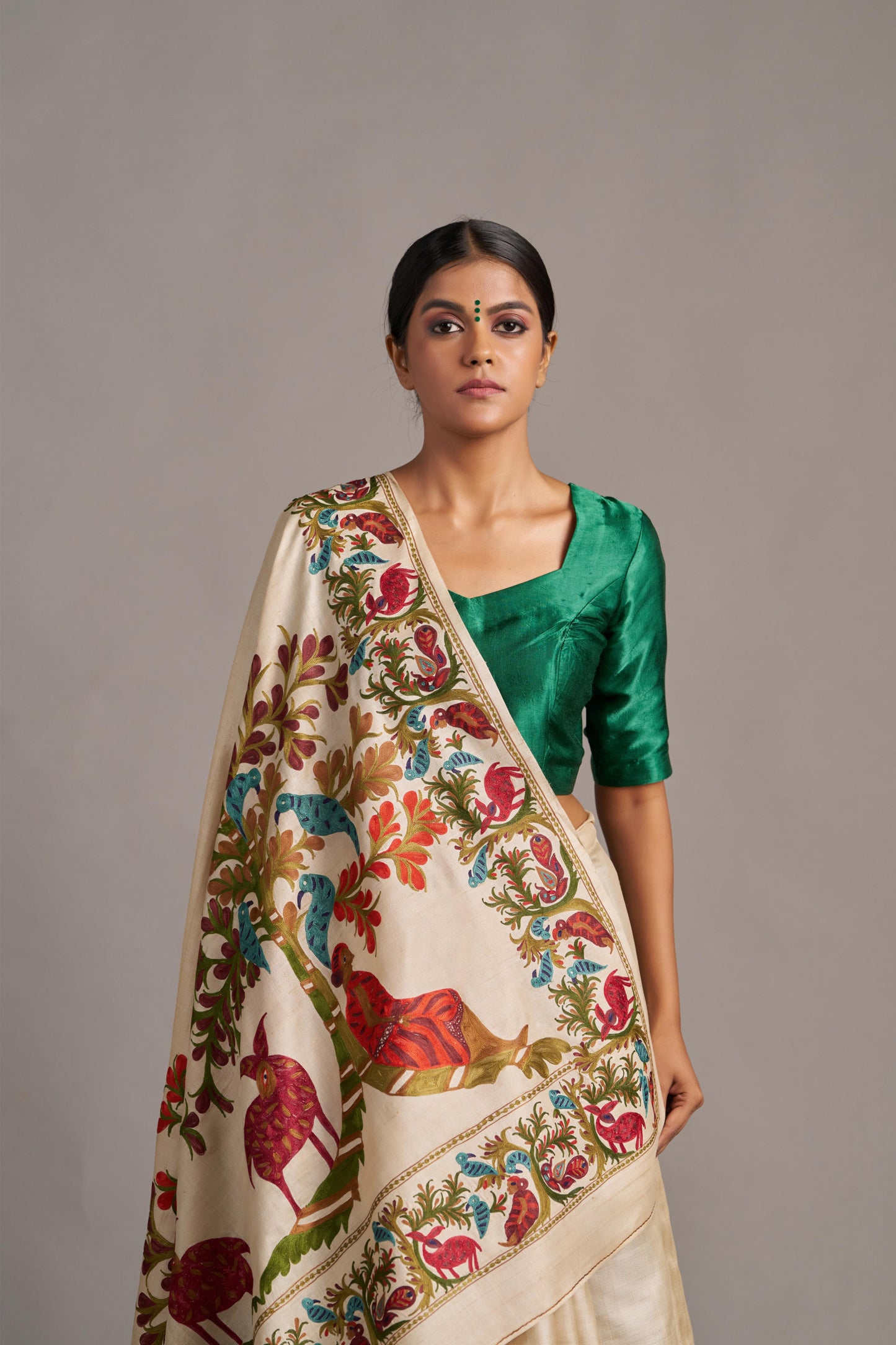 Floral X Figure Tussar – Vinay Vastralay